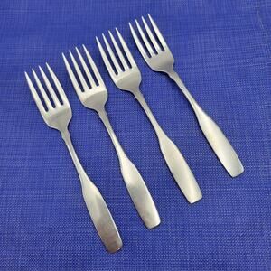 4 Oneida Community Stainless Paul Revere Salad Fork Satin 6.5"